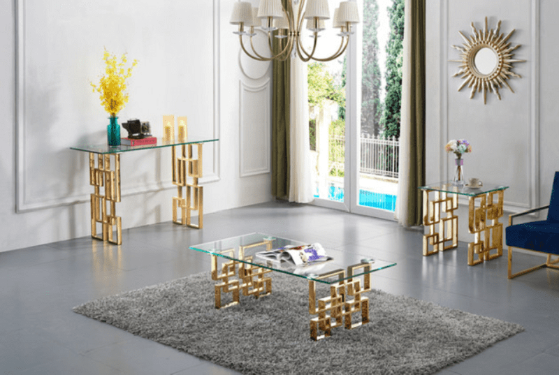 Glass of Cofee table and End table