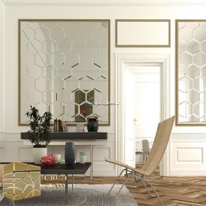 آینه تایل طرح کندویی