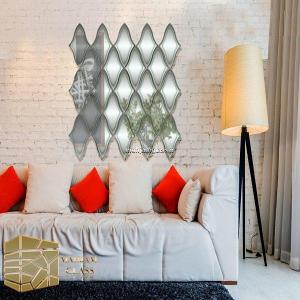 آینه دکوراتیو لوزی منحنی