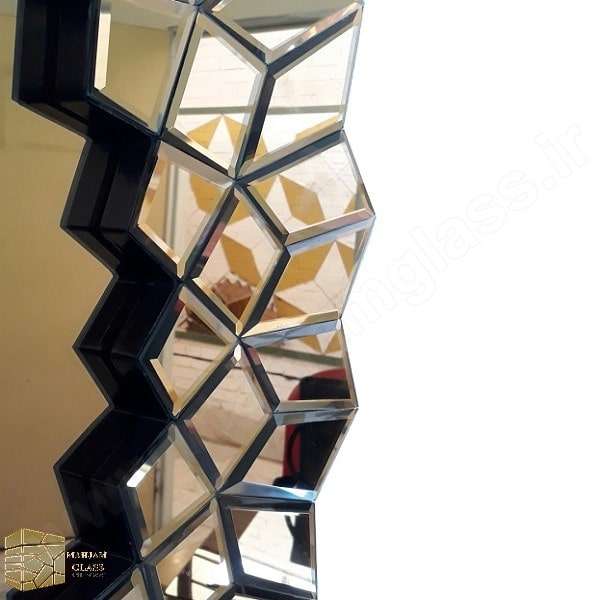 آینه دکوراتیو خورشیدی طرح الماس